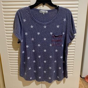 Heather blue Stars and Stripes T-shirt